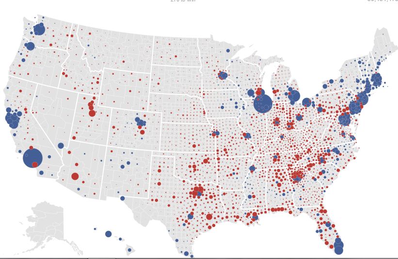 Vote Density by US Counties